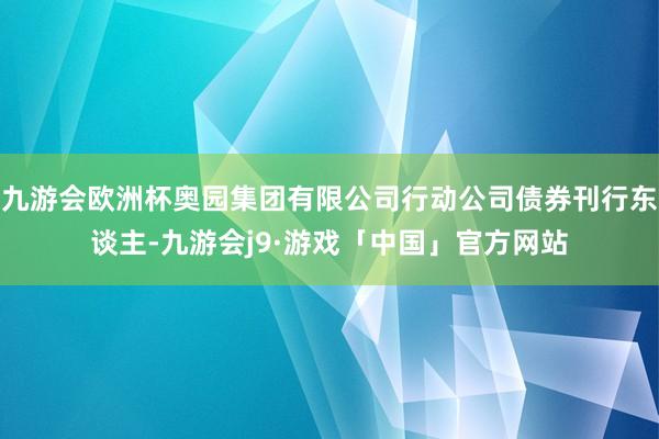 九游会欧洲杯奥园集团有限公司行动公司债券刊行东谈主-九游会j9·游戏「中国」官方网站